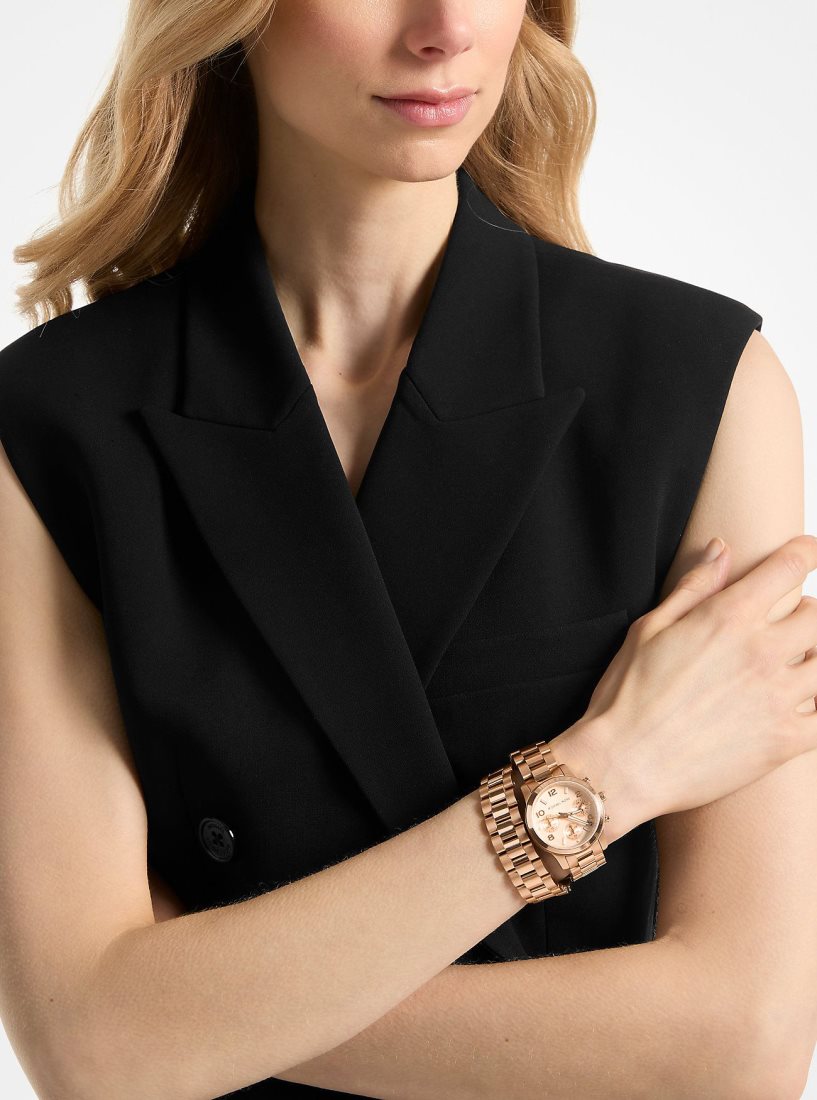 Michael Kors Runway Rose Gold-Tone Wrap Watch Gold-tone Damen Rosa Gold | ZFLVWQ746