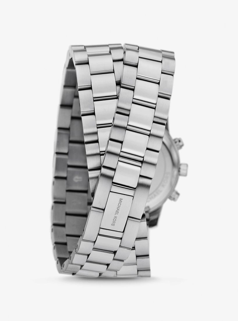 Michael Kors Runway Silver-Tone Wrap Watch Silver-tone Damen Silber | JDGTBO347