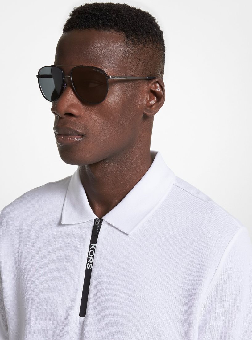 Michael Kors Saxon Sunglasses Sonnenbrille Herren Schwarz | BTASJM917
