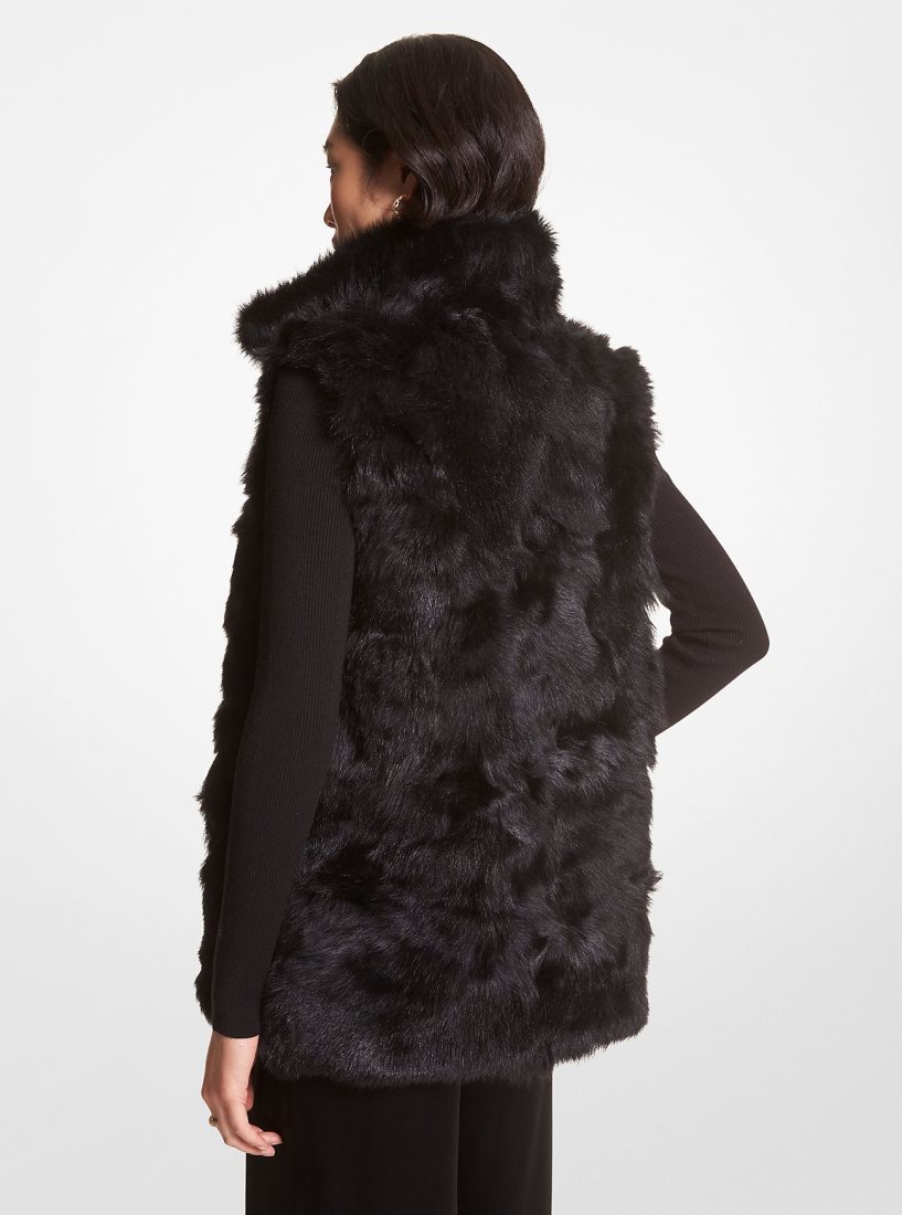 Michael Kors Shearling Vest Jacken Damen Schwarz | HAGKVO016