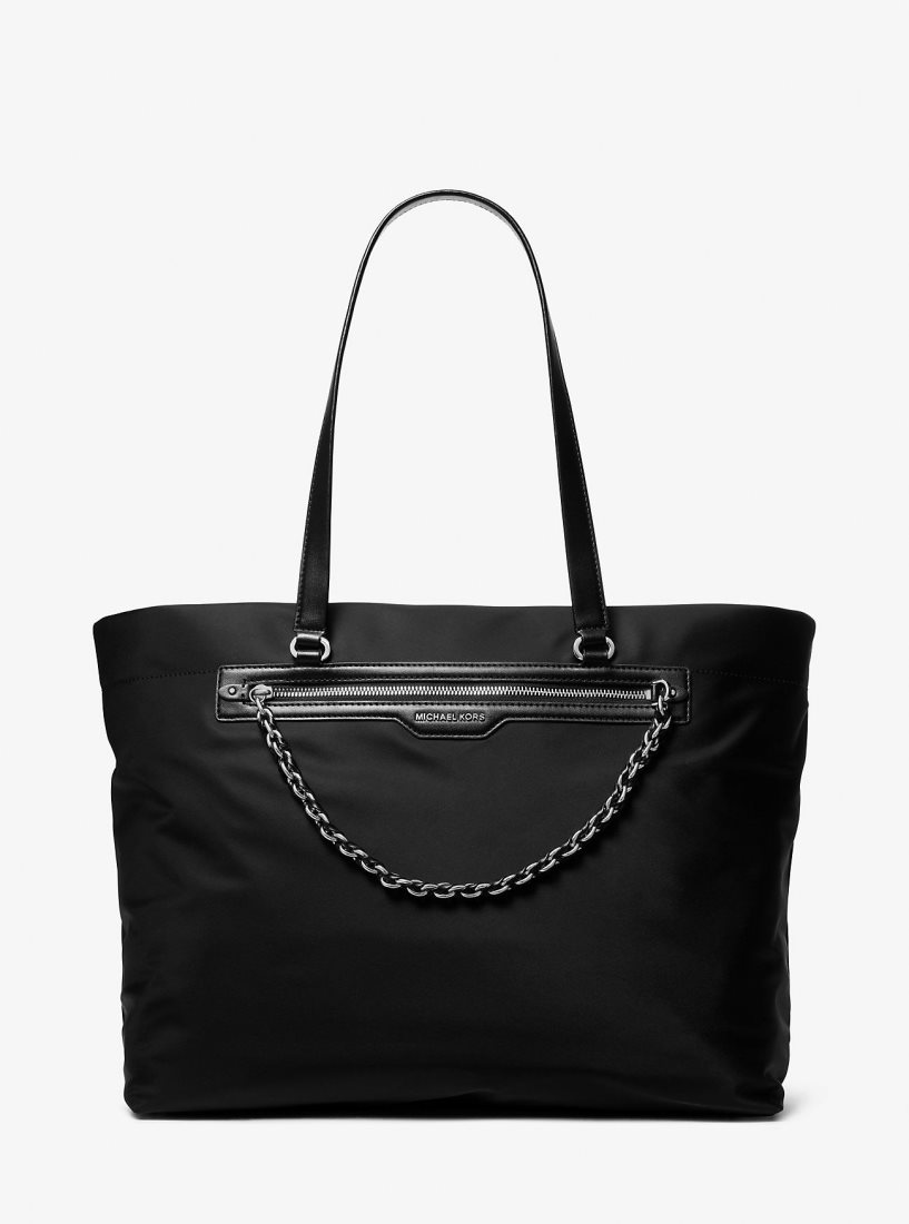 Michael Kors Slater Extra-Large Recycled Nylon Tote Bag Handtasche Damen Schwarz | UDPRVF281
