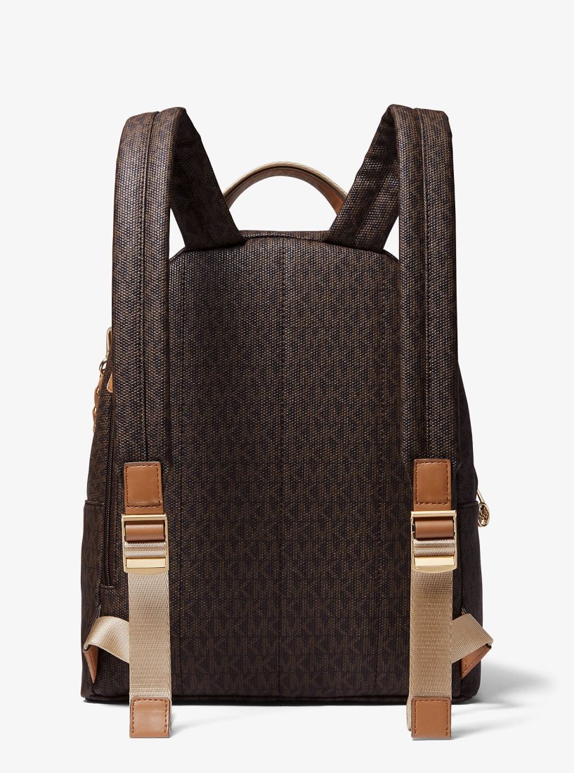 Michael Kors Slater Medium Logo Backpack Rucksäcke Damen Brn/Acorn | UEWNMV241