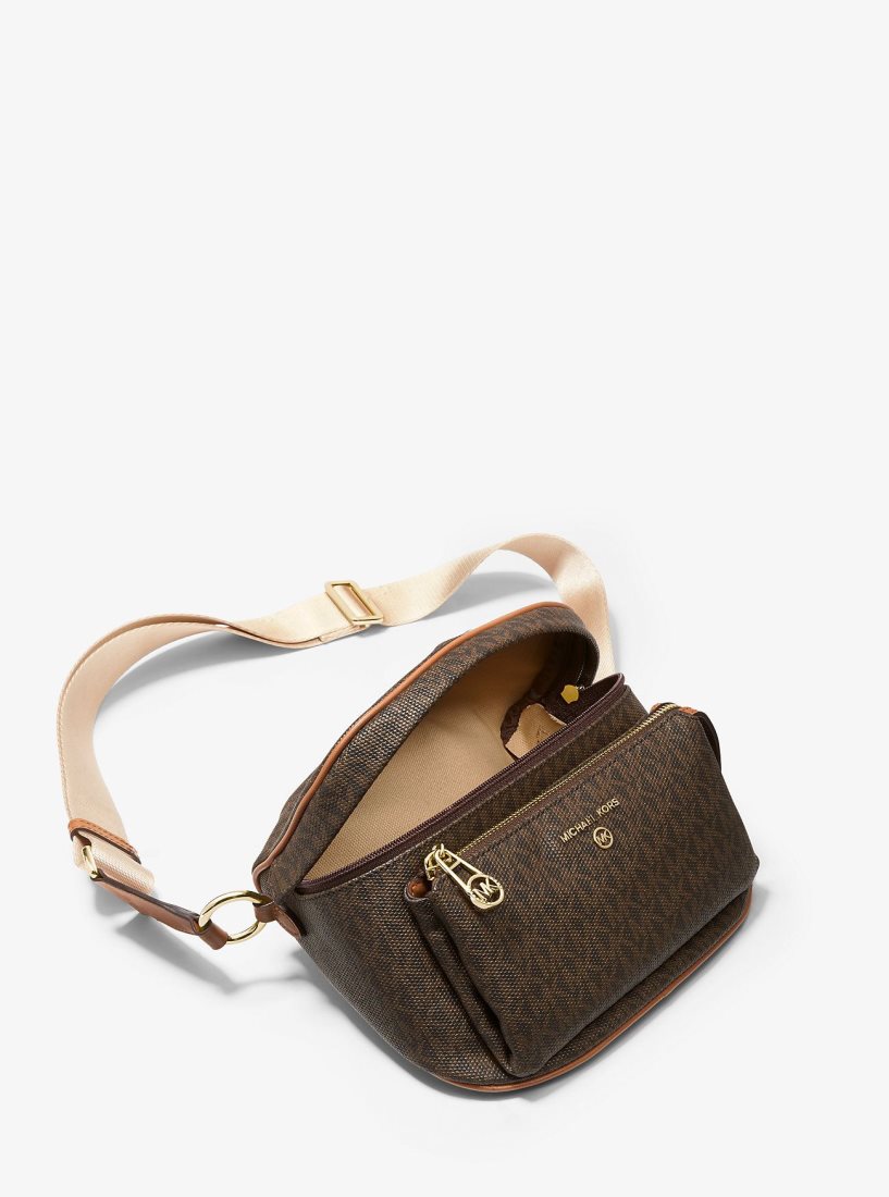 Michael Kors Slater Medium Logo Sling Pack Rucksäcke Damen Brn/Acorn | QPHIVG082