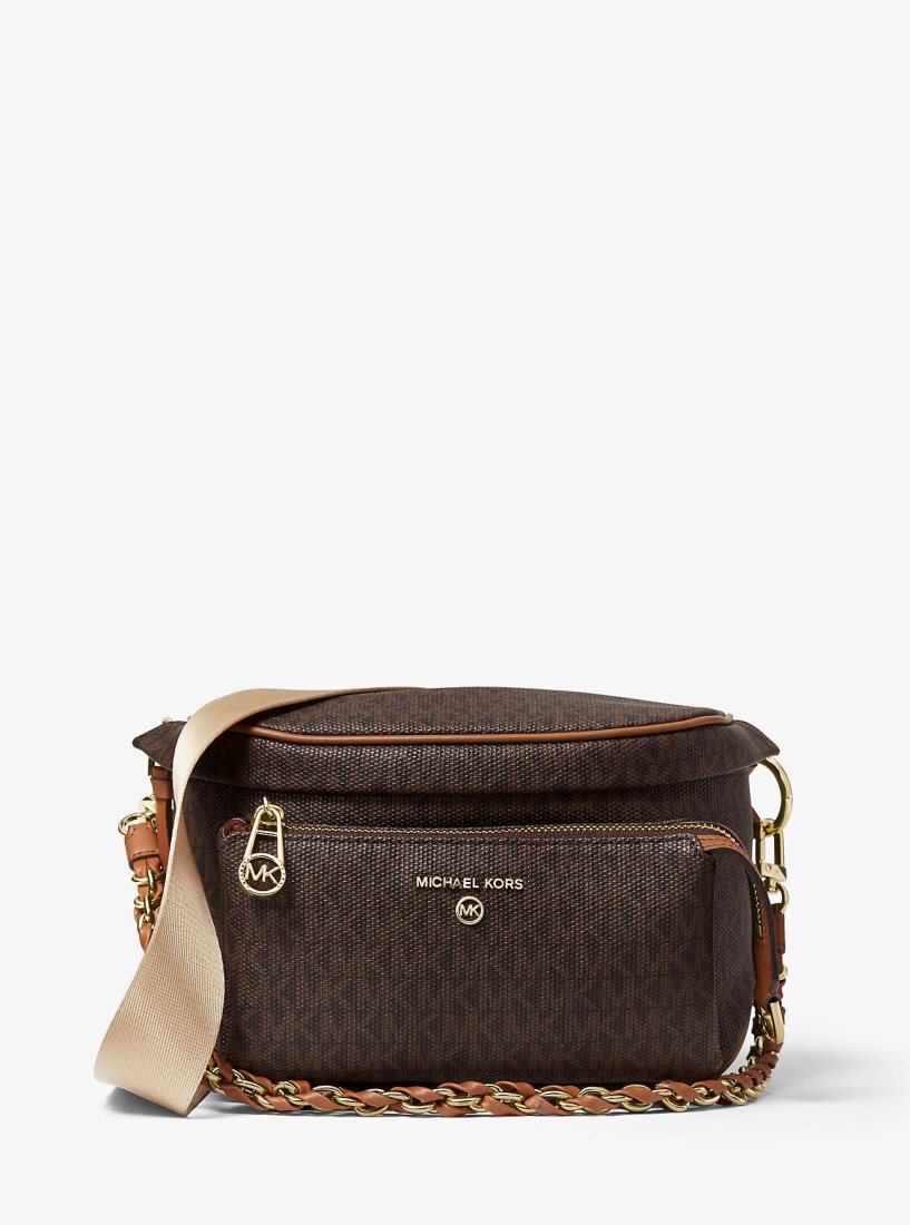 Michael Kors Slater Medium Logo Sling Pack Rucksäcke Damen Brn/Acorn | QPHIVG082