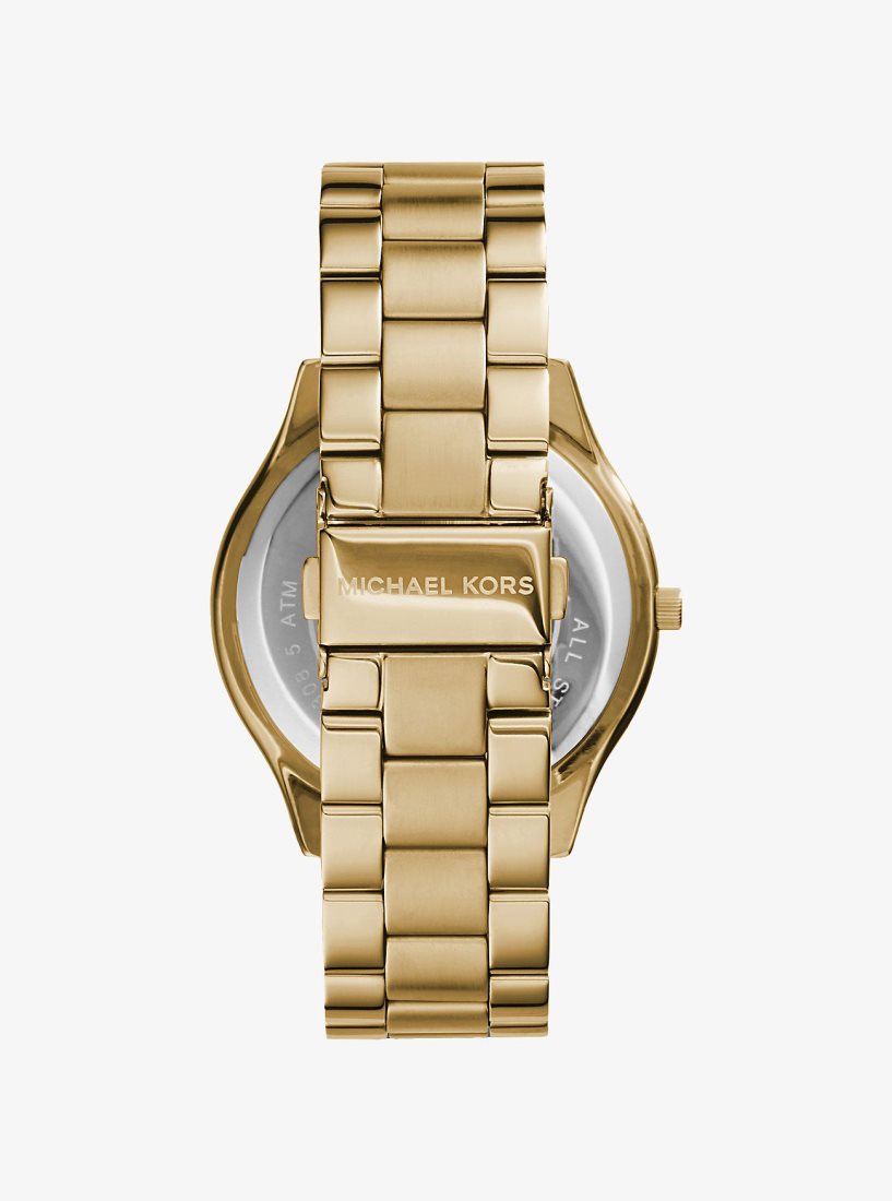 Michael Kors Slim Runway Gold-Tone Stainless Steel Watch Gold-tone Herren Gold | UTKRHF618