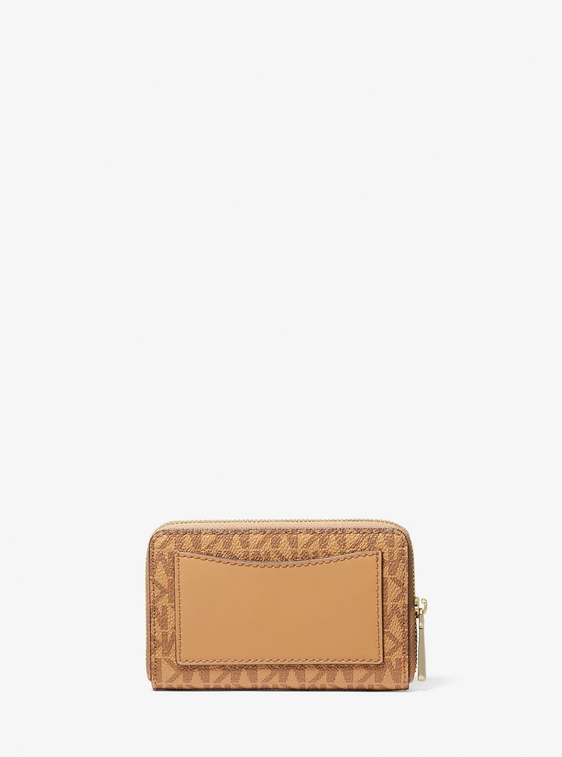 Michael Kors Small Logo Wallet Geldbörse Damen Pale Peanut | MSNYQX638