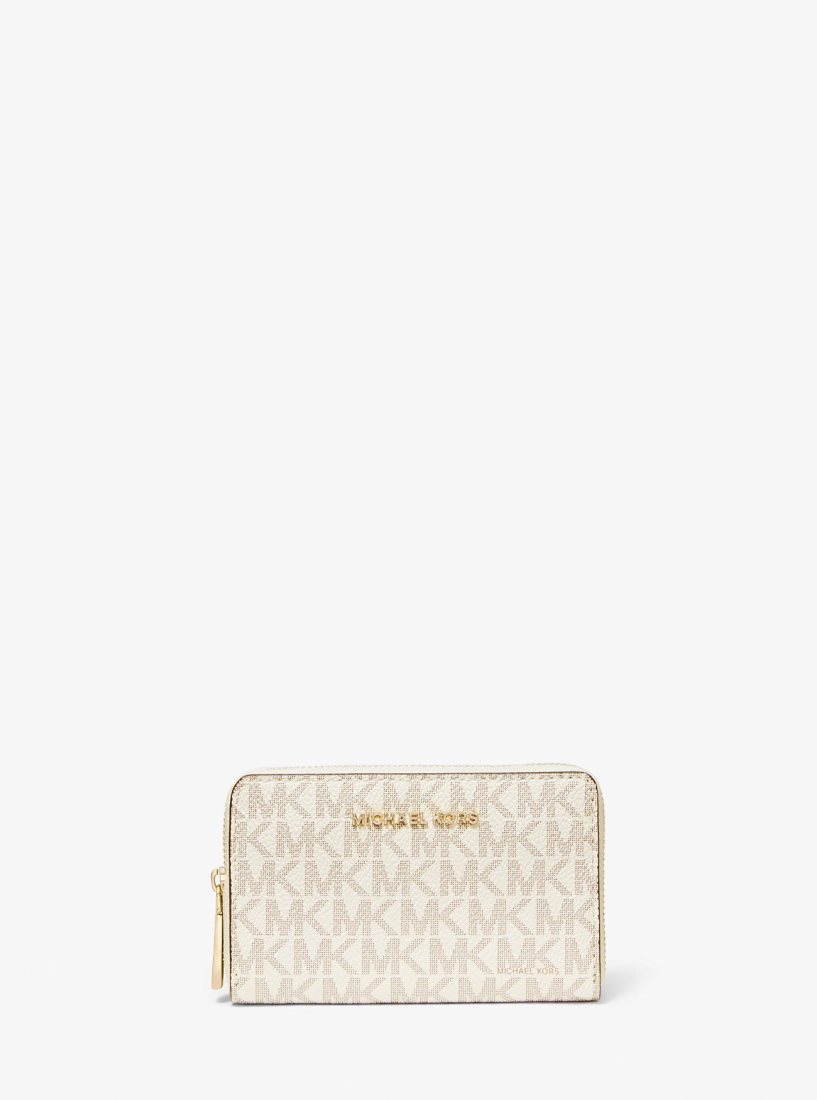 Michael Kors Small Logo and Leather Wallet Geldbörse Damen Hellgelb | KSHUPW068