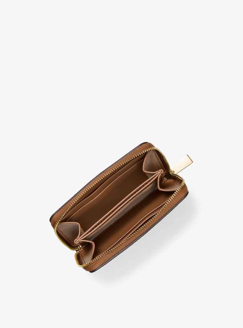 Michael Kors Small Pebbled Leather Wallet Geldbörse Damen Luggage | EIDOXB438