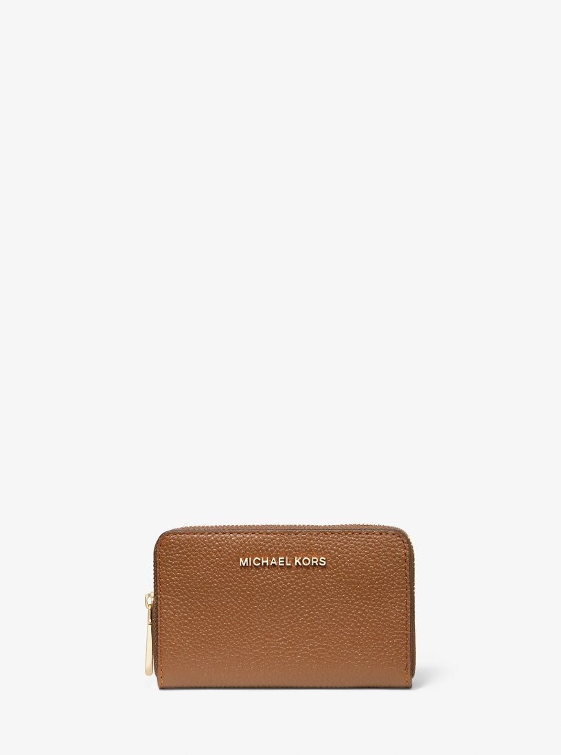 Michael Kors Small Pebbled Leather Wallet Geldbörse Damen Luggage | EIDOXB438