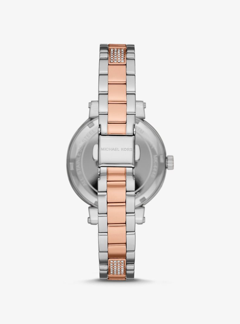 Michael Kors Sofie Pave Two-Tone Logo Watch Two-tone Damen Two Tone | ZVXJBS428