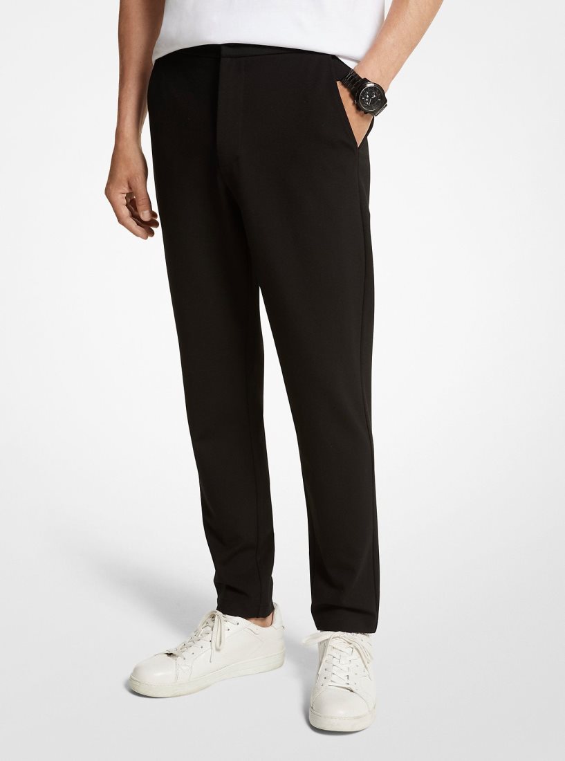Michael Kors Stretch Ponte Pants Hose Herren Schwarz | QVIYMC512