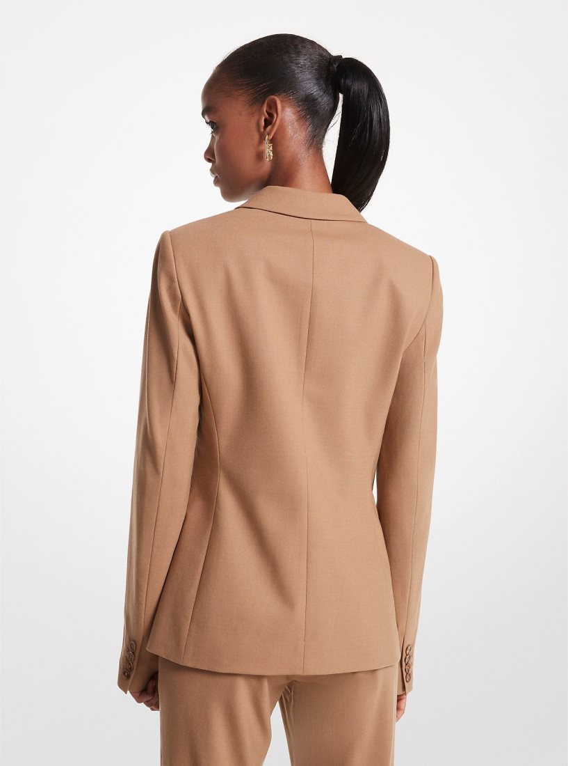 Michael Kors Stretch Wool Blazer Jacken Damen Dunkelbraun | WBTOCN857