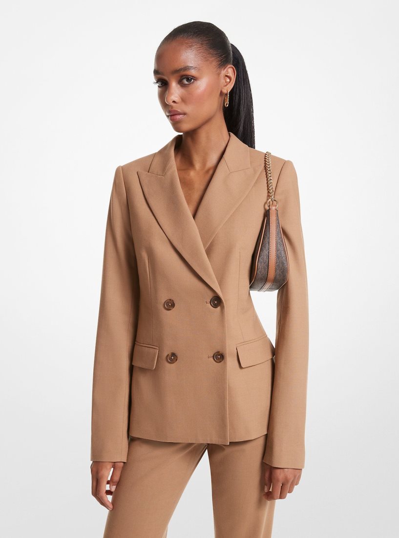 Michael Kors Stretch Wool Blazer Jacken Damen Dunkelbraun | WBTOCN857