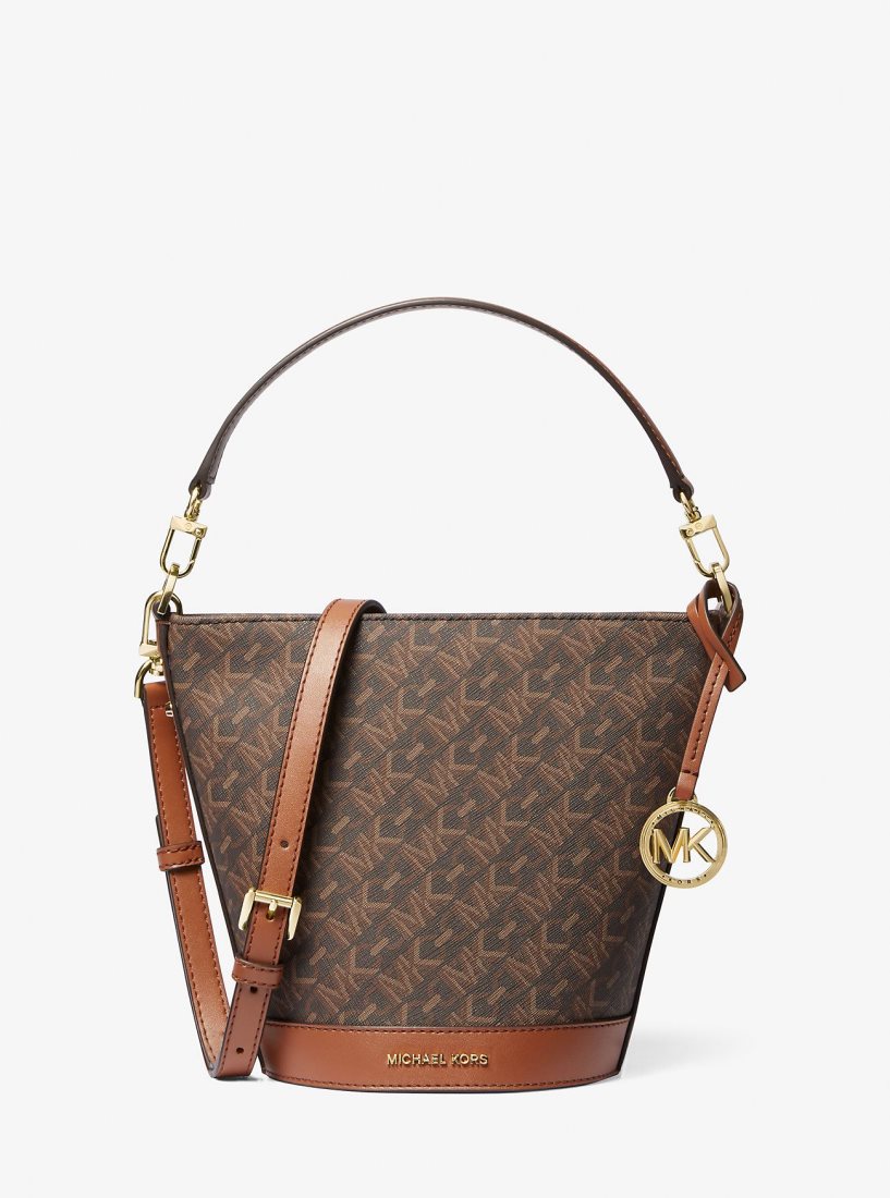 Michael Kors Townsend Small Empire Signature Logo Crossbody Bag Umhängetasche Damen Braun | DASPUC672