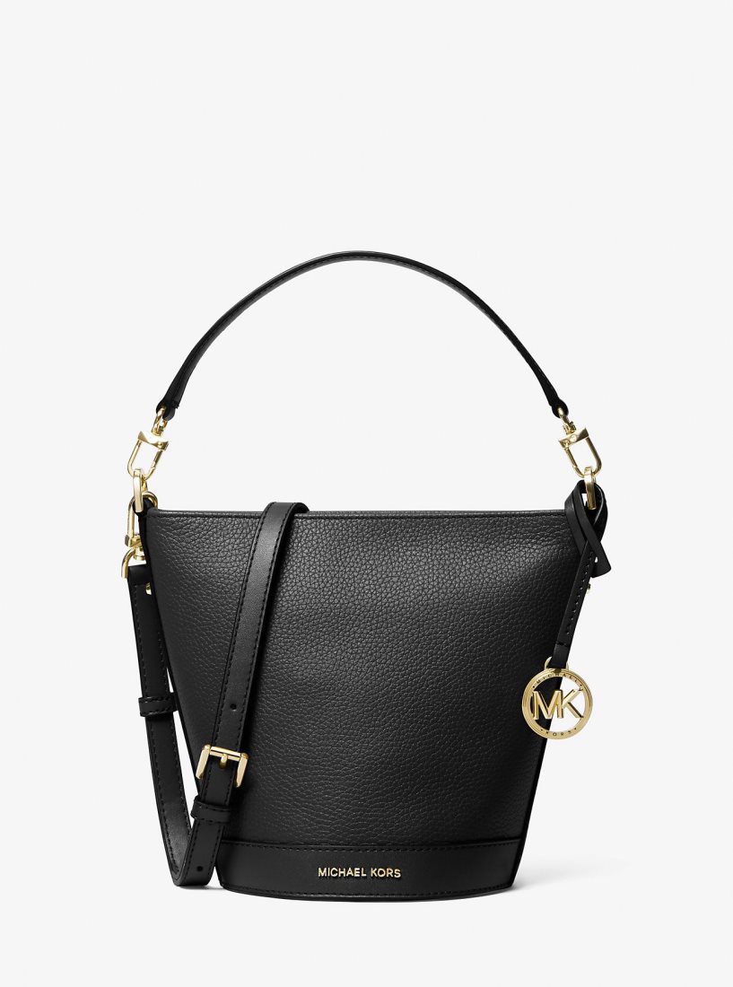 Michael Kors Townsend Small Pebbled Leather Crossbody Bag Umhängetasche Damen Schwarz | AMDVKN674