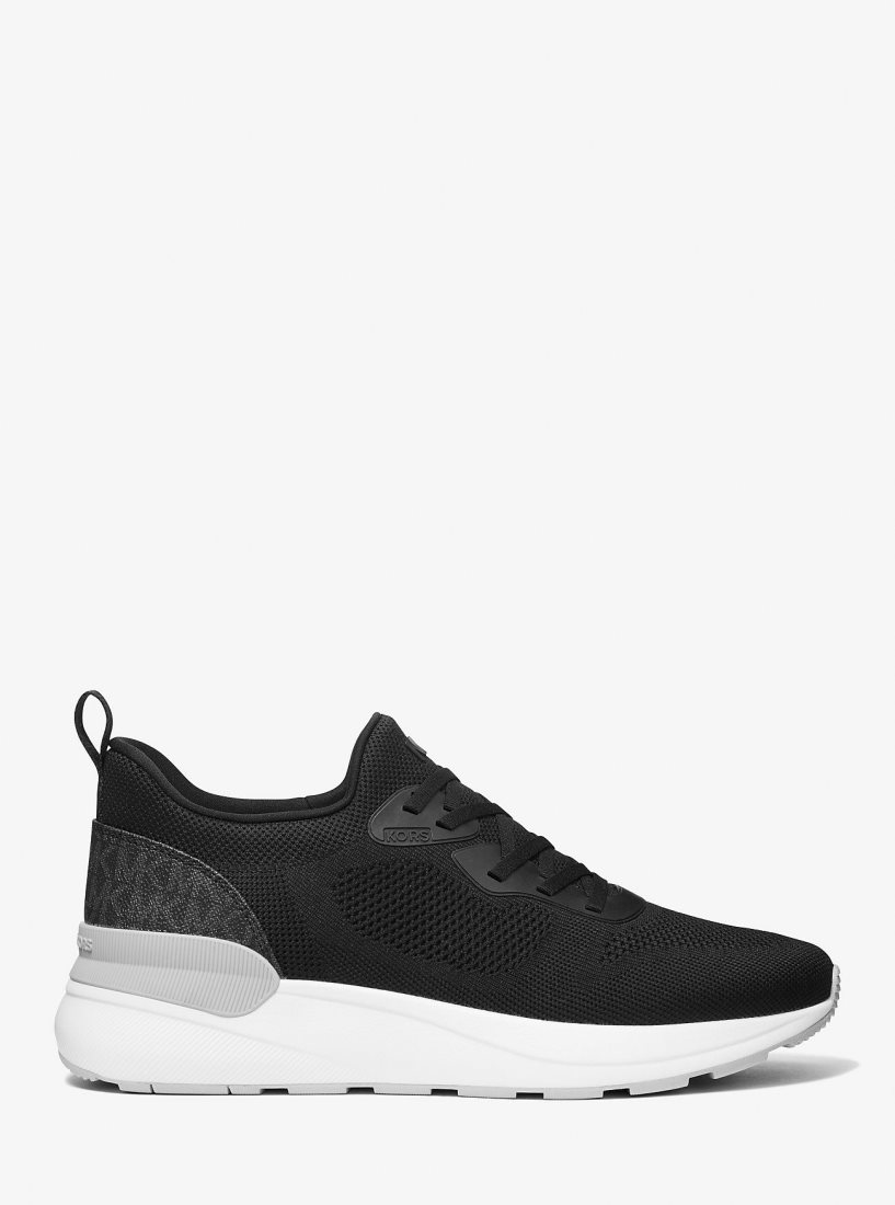 Michael Kors Trevor Stretch Knit Slip-On Trainer Sportschuhe Herren Schwarz | YQKHJF794