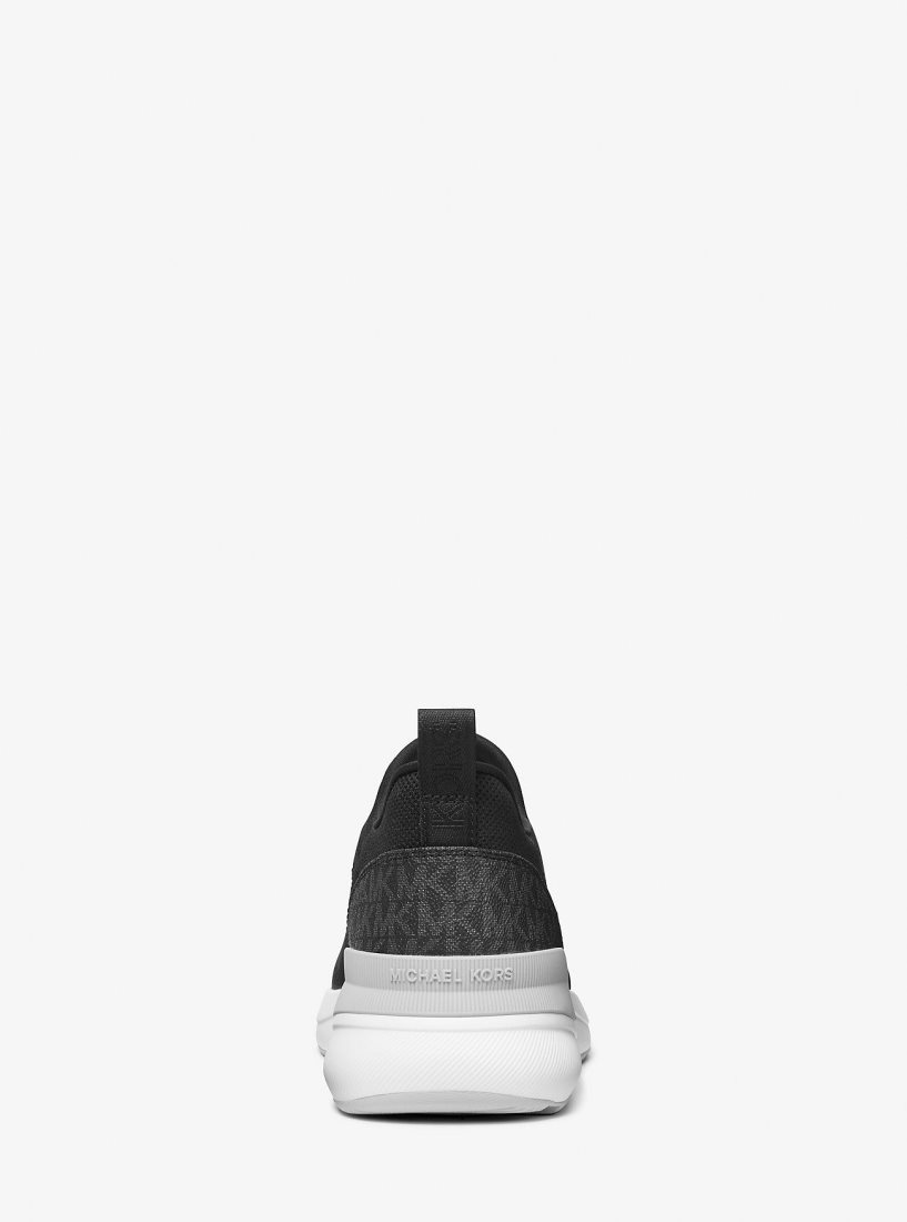 Michael Kors Trevor Stretch Knit Slip-On Trainer Sportschuhe Herren Schwarz | YQKHJF794