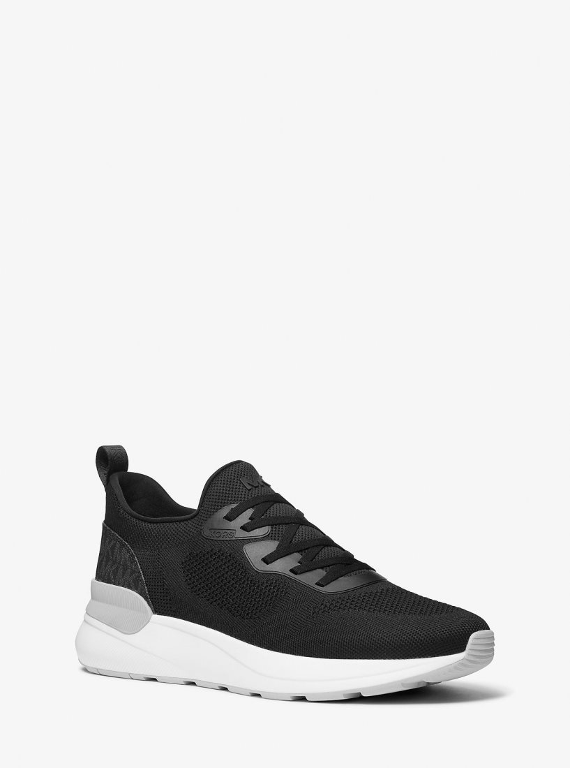 Michael Kors Trevor Stretch Knit Slip-On Trainer Sportschuhe Herren Schwarz | YQKHJF794