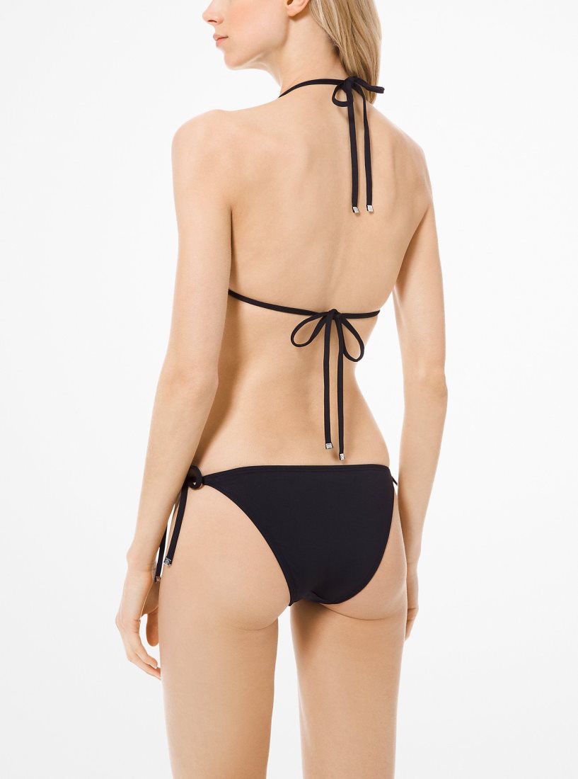 Michael Kors Triangle Bikini Top Bademode Damen Schwarz | KHDRBO632