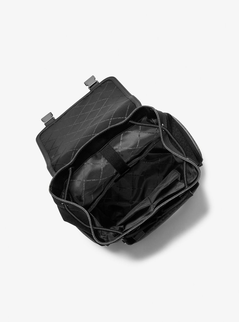 Michael Kors Varick Leather Backpack Rucksäcke Herren Schwarz | OTFPYN974