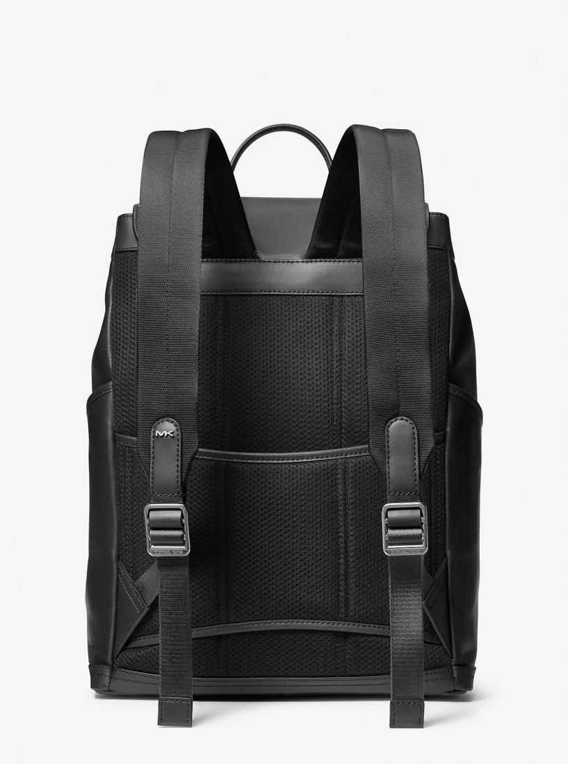 Michael Kors Varick Leather Backpack Rucksäcke Herren Schwarz | OTFPYN974
