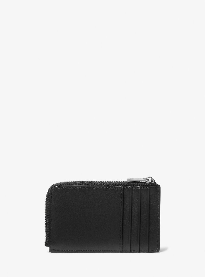Michael Kors Varick Leather Wallet Geldbörse Herren Schwarz | MTKGZU750