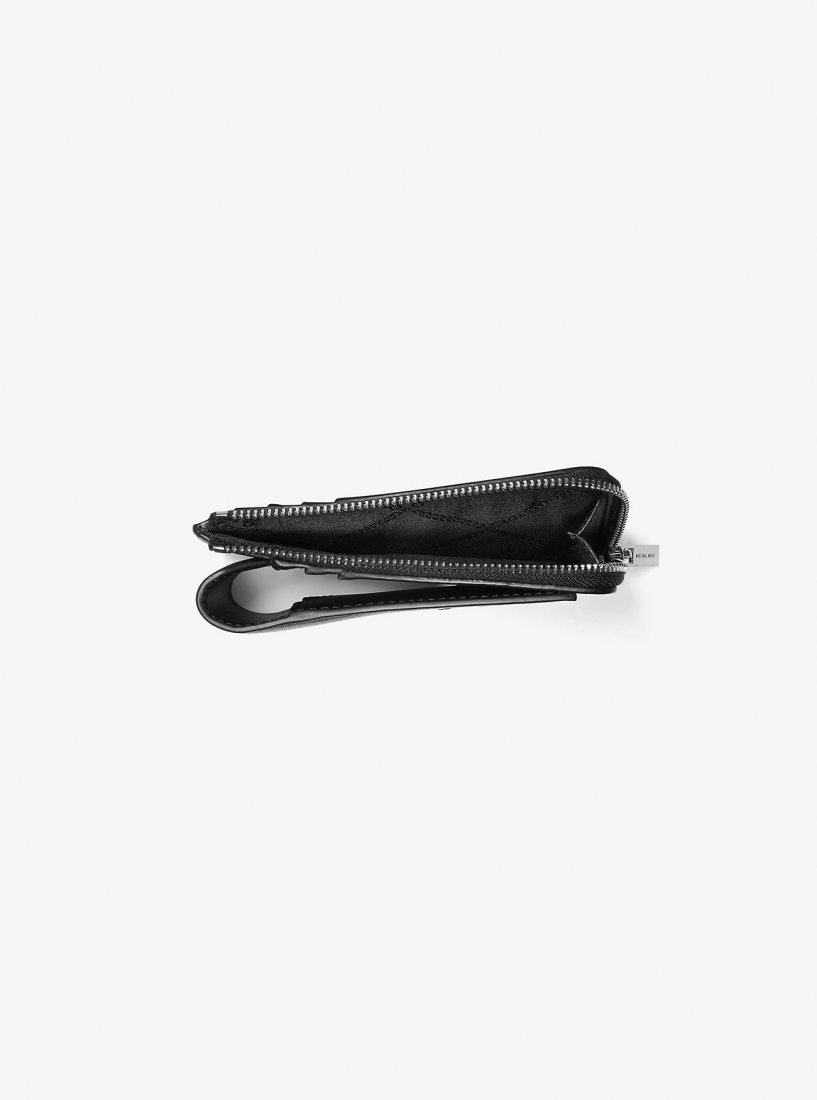 Michael Kors Varick Leather Wallet Geldbörse Herren Schwarz | MTKGZU750
