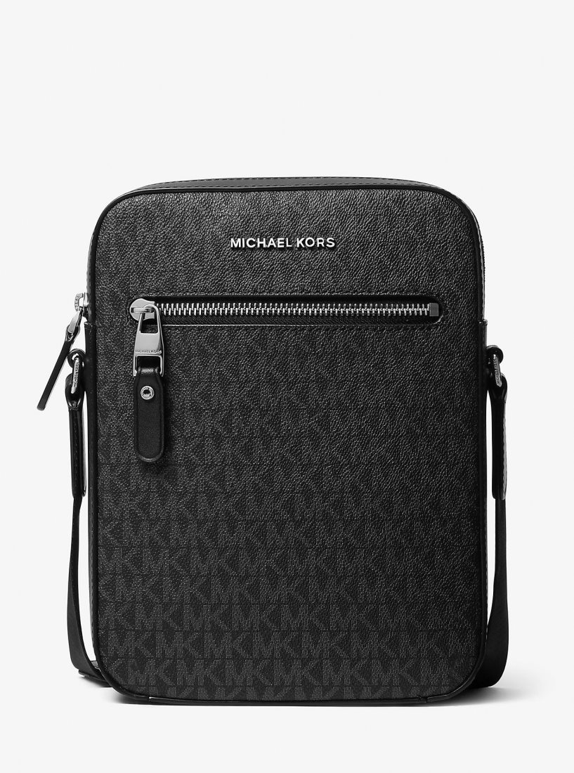 Michael Kors Varick Logo Flight Bag Umhängetasche Herren Schwarz | ARXYZE719