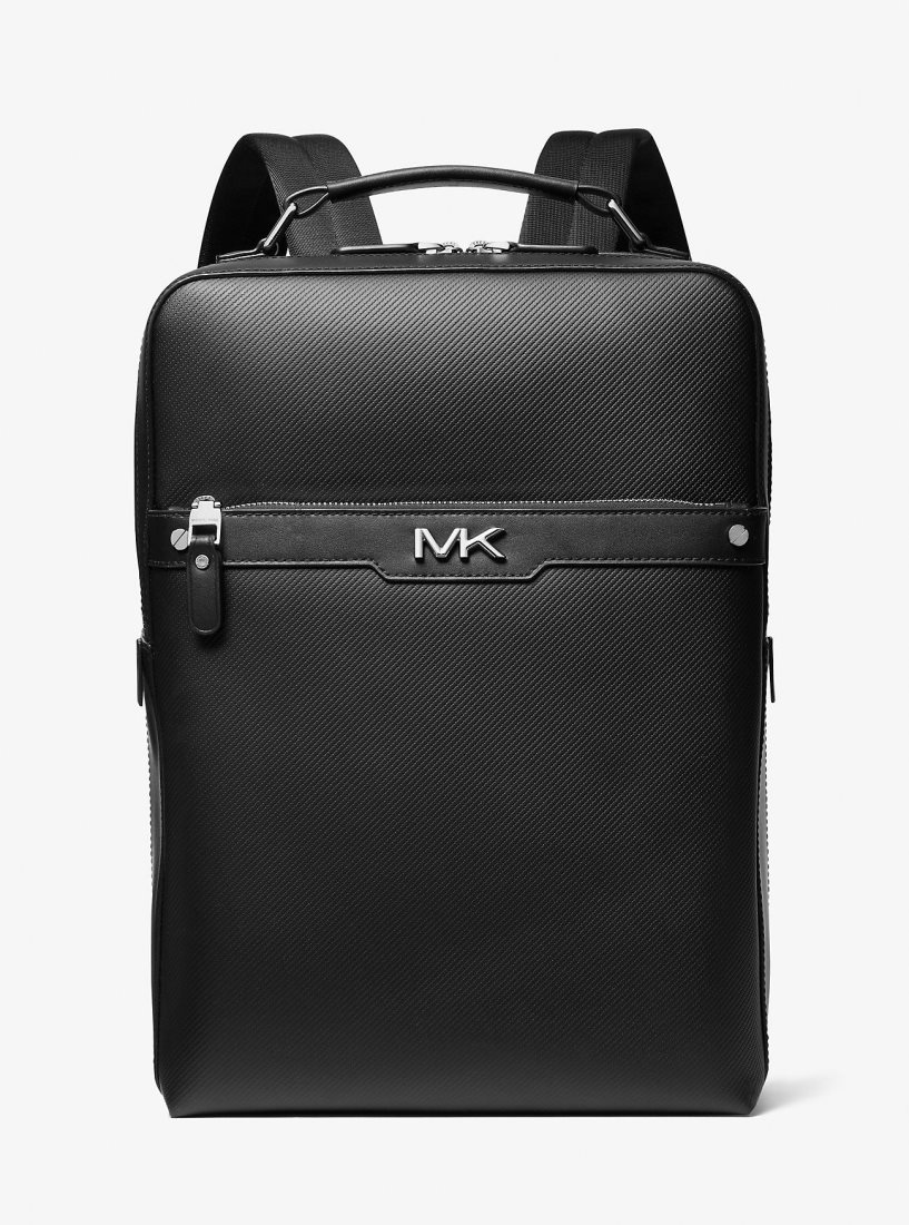 Michael Kors Varick Saffiano Leather Backpack Rucksäcke Herren Schwarz | HRDBIV391