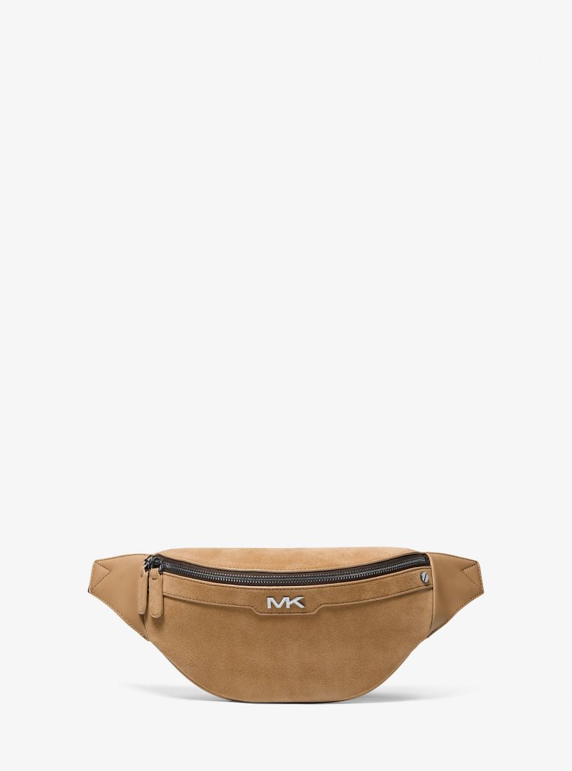 Michael Kors Varick Small Suede Belt Bag Umhängetasche Herren Braun | EHNXPJ580