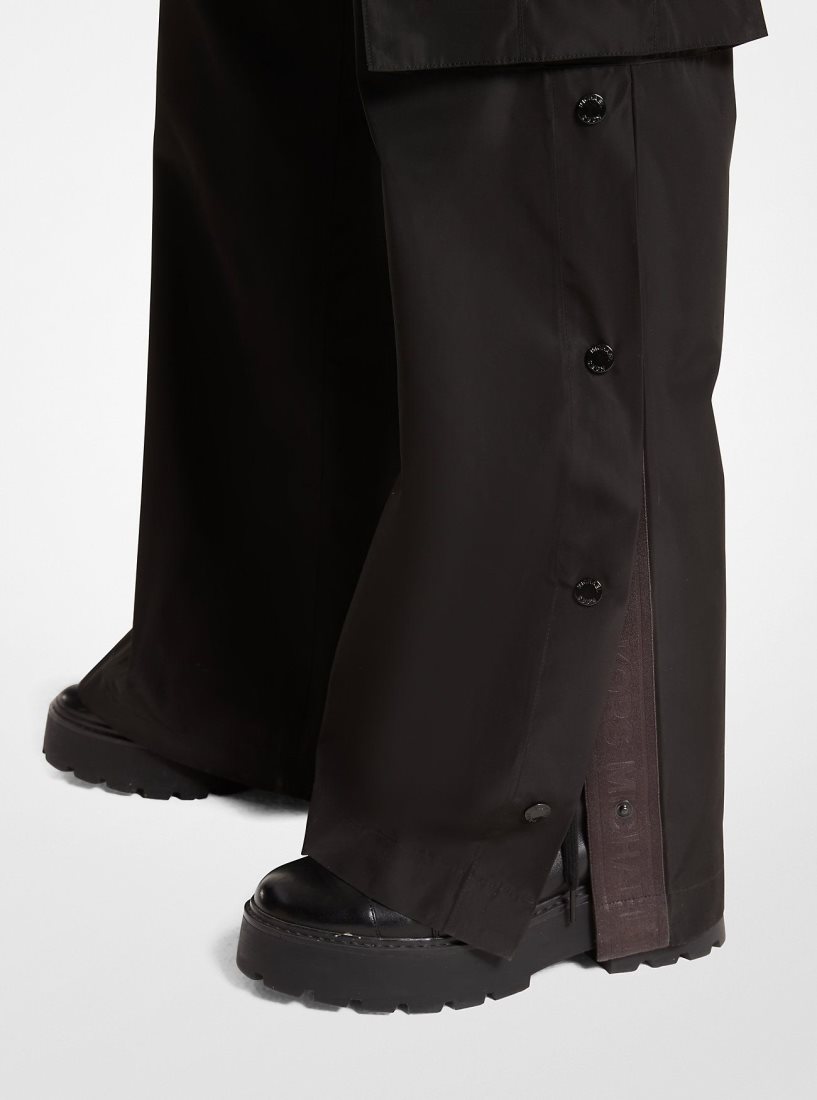 Michael Kors Woven Wide-Leg Cargo Pants Hose Damen Schwarz | QWORVD847